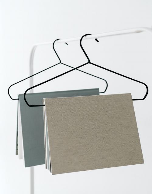 Books mockup hanging on a hanger - 1215238