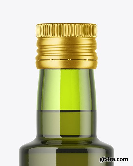 250ml Green Glass Olive Oil Bottle Mockup 63950