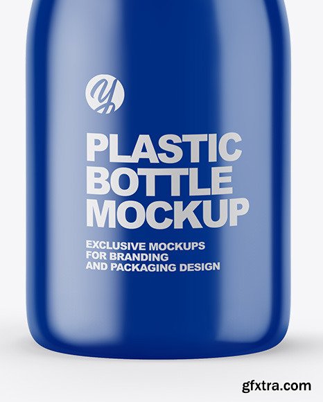 Glossy Cosmetic Bottle with Pump Mockup 64041