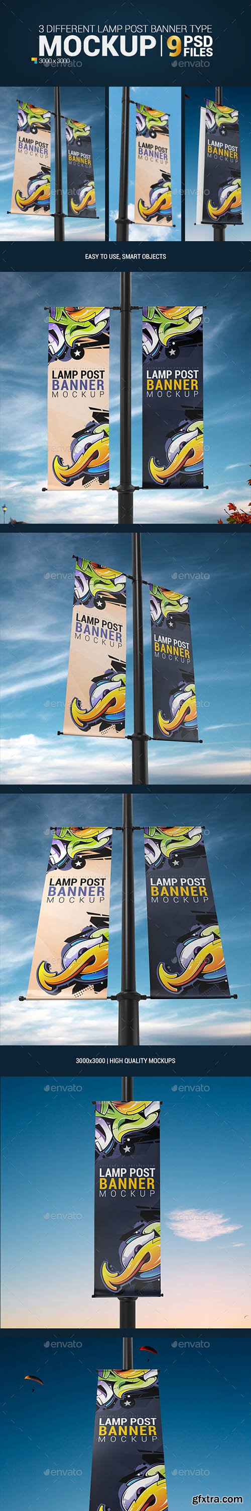 GraphicRiver - Lamp Post Banner Mockup 25263482