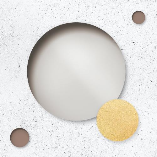 Beige circle on white marble background illustration - 1222386