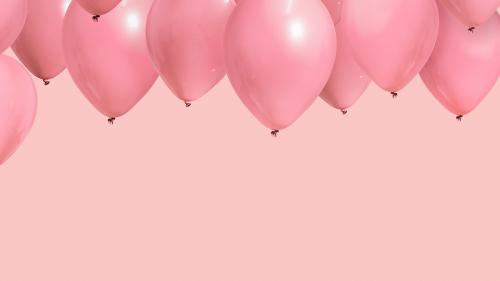 Festive pastel pink balloon banner - 1224758