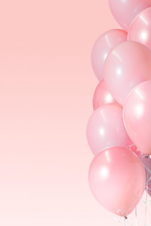 Festive pastel pink balloon banner - 1224770