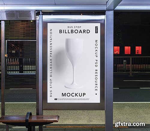 Bus Stop Psd Billboard Mockup