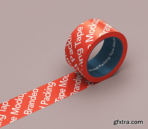 Branded Psd Packing Tape Mockup 2