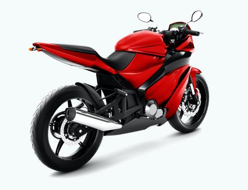 Red sports bike 3D vector - 937778