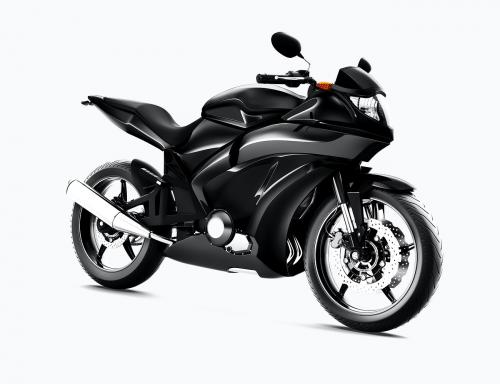 Black sports bike 3D vector - 937803