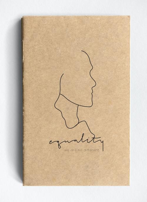 Blank brown equality notebook mockup - 1202150