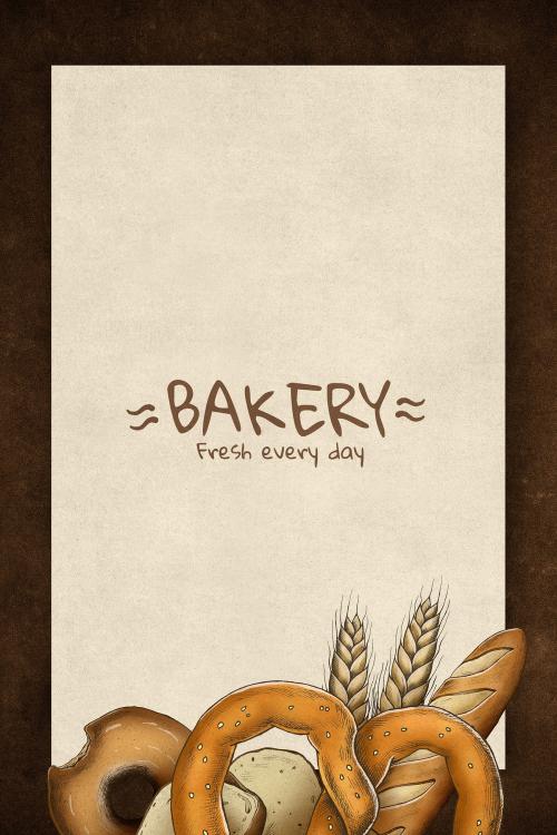 Hand drawn vintage baked bread banner - 1203808