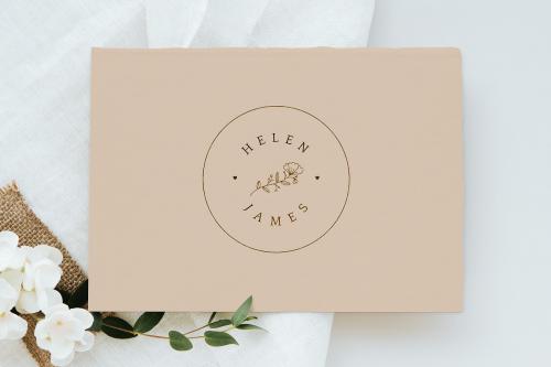 Botanical wedding invitation card mockup - 1204182