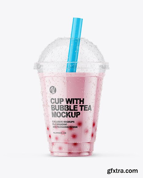 Milk Bubble Tea Cup Mockup 64105