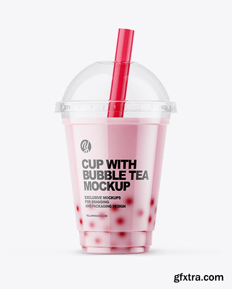 Milk Bubble Tea Cup Mockup 64105