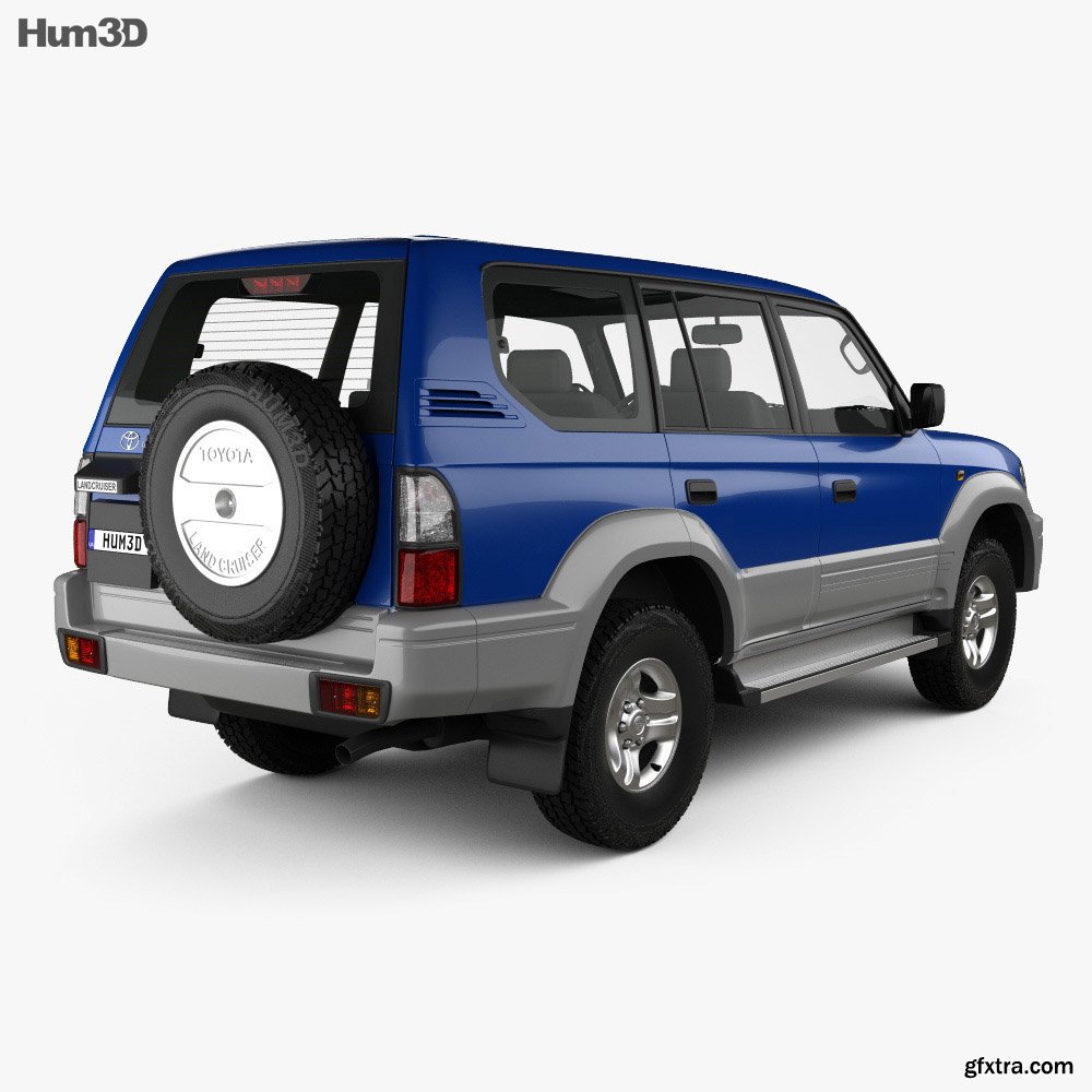 Toyota Land Cruiser Prado 5 Door 1999 3d Model Gfxtra 1280