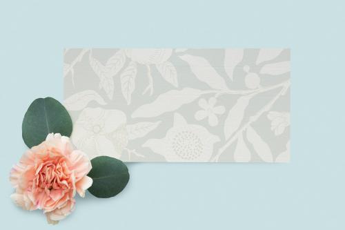 Camelia on a floral card mockup - 1212343