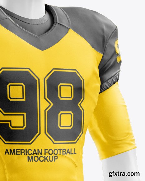 American Football Kit Mockup with mannequin half side view 63373