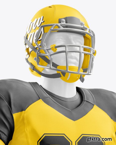 American Football Kit Mockup with mannequin half side view 63373