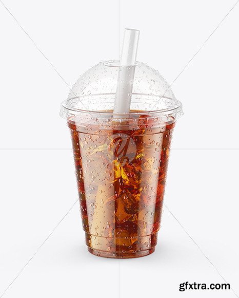 Iced Black Tea Cup Mockup 64791