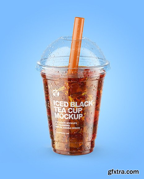 Iced Black Tea Cup Mockup 64791