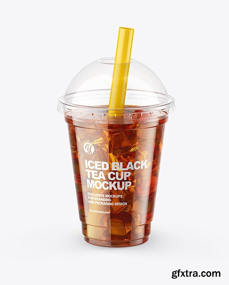 Iced Black Tea Cup Mockup 64791