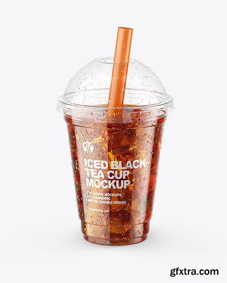 Iced Black Tea Cup Mockup 64791