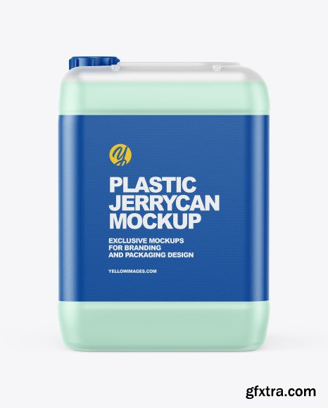 Plastic Jerrycan with Liquid Mockup 64799