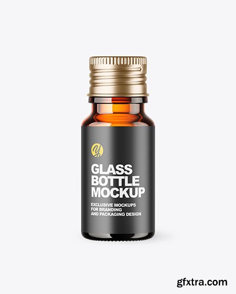 Amber Glass Bottle Mockup 64763