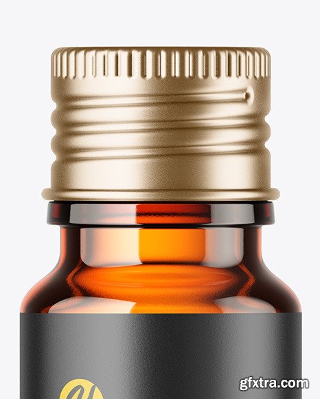 Amber Glass Bottle Mockup 64763