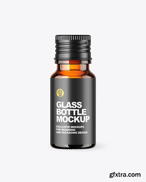 Amber Glass Bottle Mockup 64763