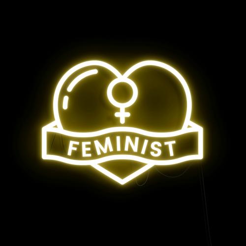 Neon feminist sign design resource icon - 2253339