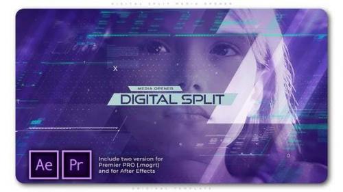 Videohive - Digital Split Media Opener