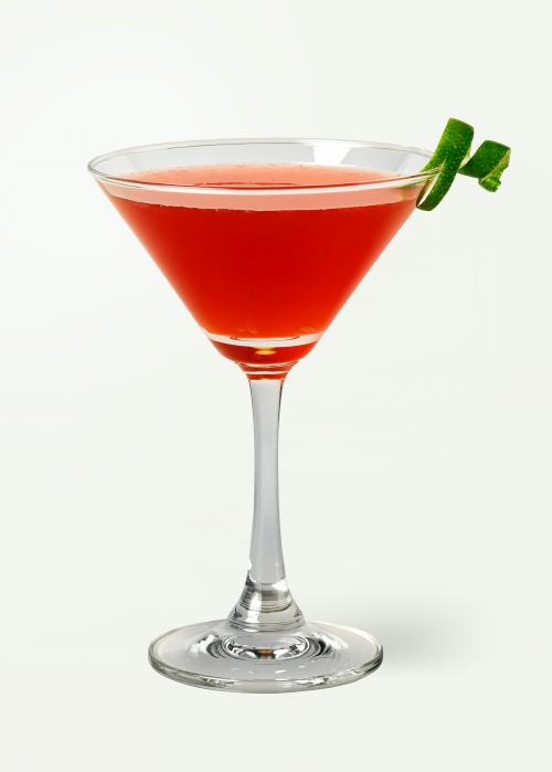 Classic Cosmopolitan with a lime peel on background mockup - 2280588