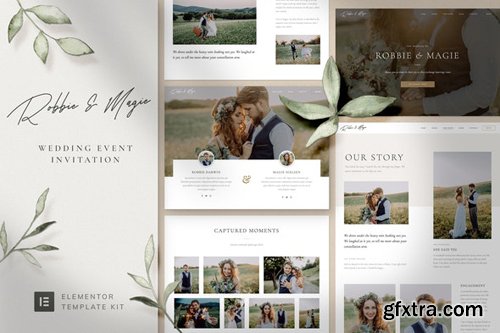 ThemeForest - Robbie & Magie v1.0 - Wedding Event Invitation Elementor Template Kit - 27855794