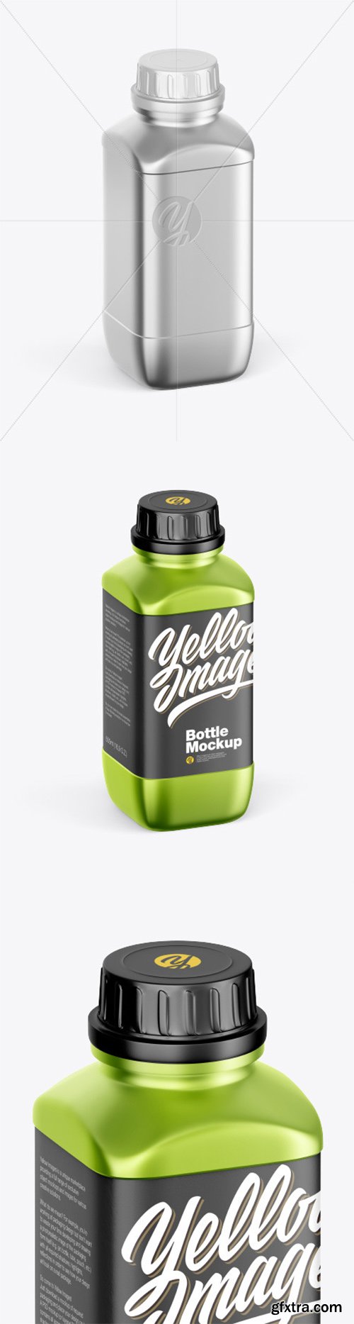 Metallic Bottle Mockup - Half Side View 64645