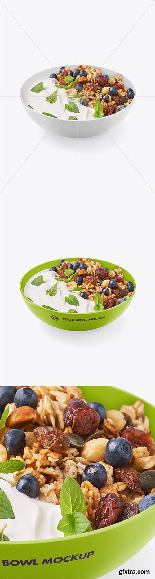 Bowl w/ Yogurt and Muesli Mockup 64512 