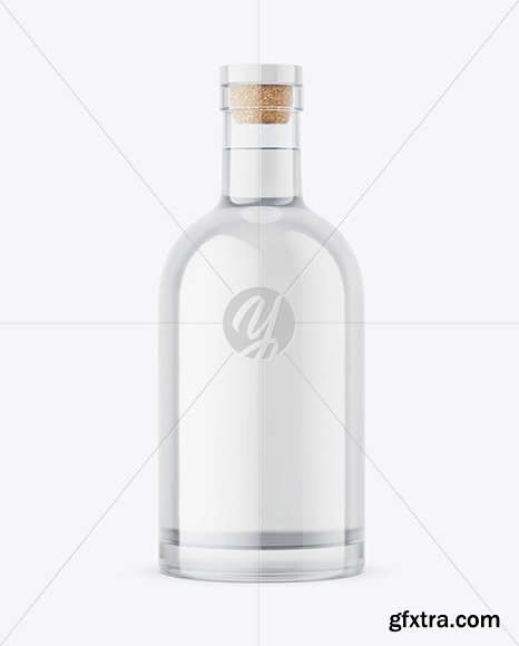 Clear Glass Alcohol Bottle Mockup 64302