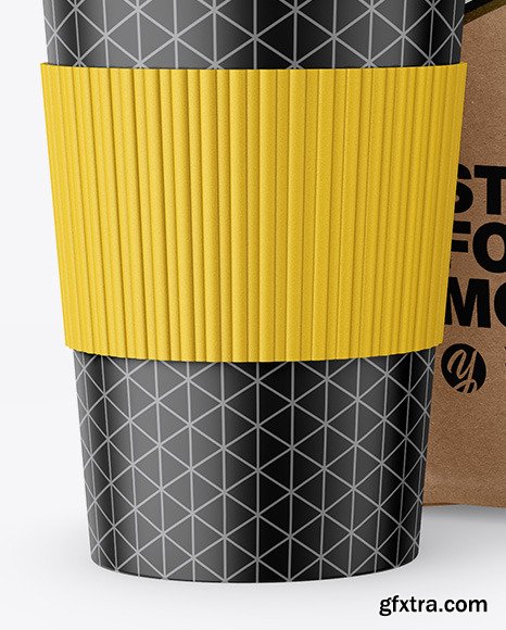 Kraft Stand-Up Bag with Coffee Cup 64783