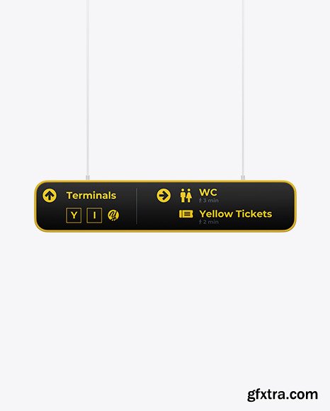 Wayfinding Sign Mockup 65089