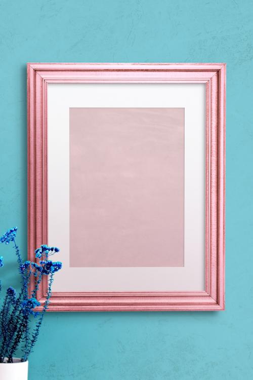 Pink photo frame mockup - 2021880