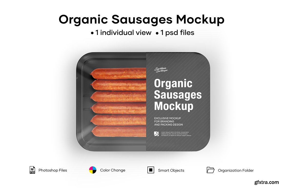 Download CreativeMarket - Organic Sausages Mockup 5242216 » GFxtra