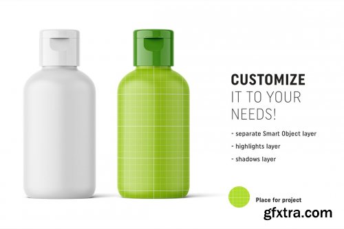 CreativeMarket - Matt cosmetic bottle mockup 4824474