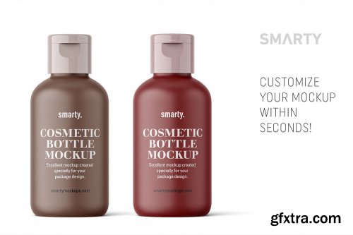 CreativeMarket - Matt cosmetic bottle mockup 4824474