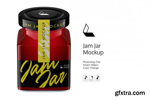 CreativeMarket - Jar Jam Mockup (high-angle) #5 4825400