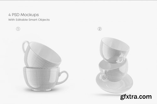 CreativeMarket - Glossy Coffee Cup Mockup Set