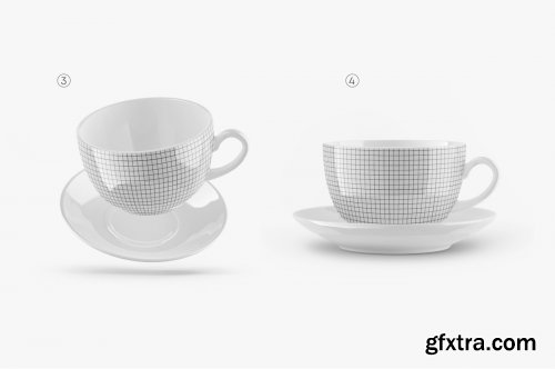 CreativeMarket - Glossy Coffee Cup Mockup Set