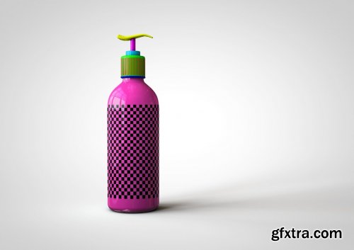 CreativeMarket - Plastic Pump Bottle Mock-Up 4823852