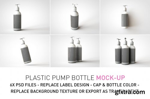 CreativeMarket - Plastic Pump Bottle Mock-Up 4823852