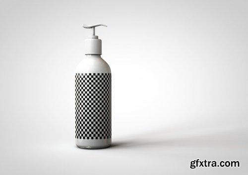 CreativeMarket - Plastic Pump Bottle Mock-Up 4823852