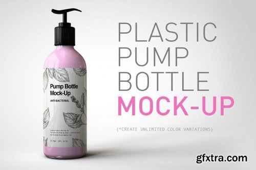 CreativeMarket - Plastic Pump Bottle Mock-Up 4823852