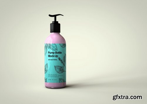 CreativeMarket - Plastic Pump Bottle Mock-Up 4823852