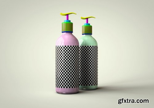 CreativeMarket - Plastic Pump Bottle Mock-Up 4823852